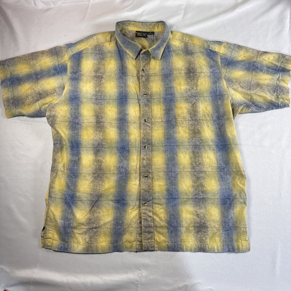 Mountain Men Men's Short Sleeve Button Up Shirt Size Extra Large